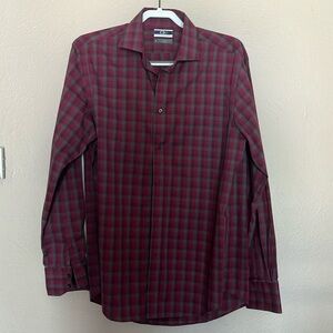 Core Control Comfort C3 Men's Shirt L. Dark Pink. Long sleeves button down shirt